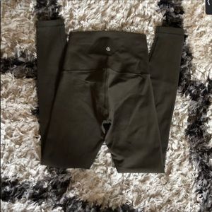Lululemon Wunder Under Dark Olive Leggings